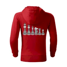 Šachové figurky v řadě - kreslené