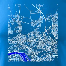 Praha 18200 - Mapa s vodními toky