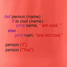 Python I am cool, You are not cool
