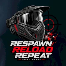 Paintballová maska respawn reload repeat