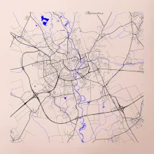Olomouc - Mapa s vodními toky