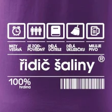 Čárový kód - řidič šaliny