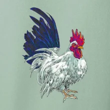 Kohout kreslený bílý