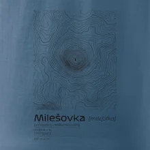 Milešovka - vrstevnice v obdélníku