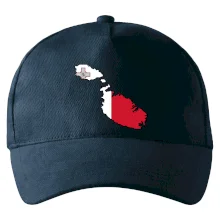 Mapa Malta s vlajkou