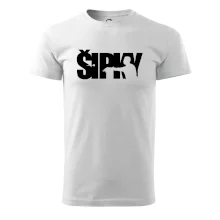 Šipky - nápis se šipkařem