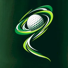 Golfový míček zelená dynamika