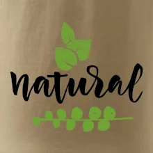 Natural - nápis v listech