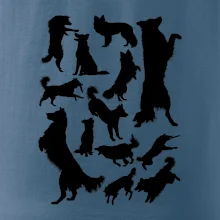 Border kolie siluety