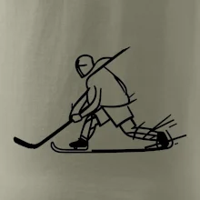 Kreslený hokejista tučnou fixou