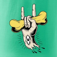 Rocková ruka kost a oko