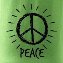 Peace symbol černobílý