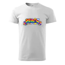 Peace nápis duhový