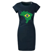 Brazílie vlajka v mapě