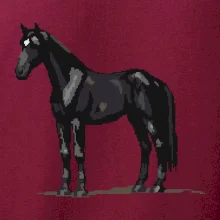 Černý kůň pixel