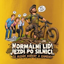 Normální lidi jezdí po silnici cyklistický humor
