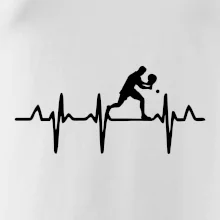 EKG stolní tenista stojící