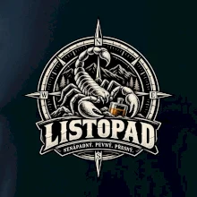 Listopadový štír v kompasu s whisky