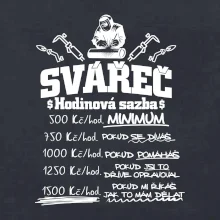 Svářeč - hodinová sazba