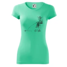 Kreslený rybář na pařezu