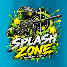Neonový zásah splash zone paintball
