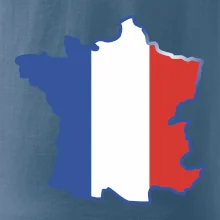 Francouzská vlajka mapa obrys