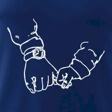 Táta a syn ruce obrys