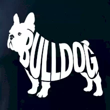 Bulldog  nápis v těle
