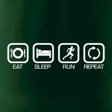 Eat sleep run repeat v řadě