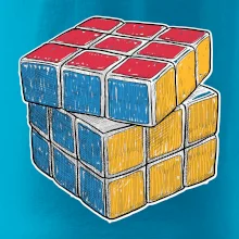 Rubikova kostka kreslená