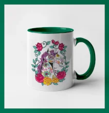 Kůň barevný s květinami