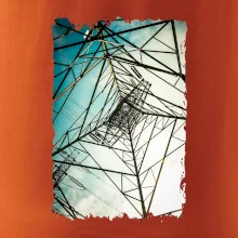 Barevné nebe - stožáry vysokého napětí