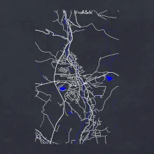 Vrchlabí - Mapa s vodními toky
