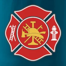 Fire department logo červené