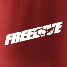 Freedive - nápis s potápěčem