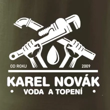 Instalatér - Překřížené klíče vlastní nápis