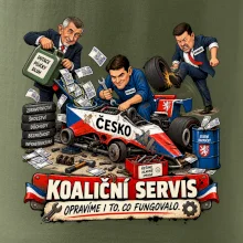 Macinka opravuje závodní auto ČESKO