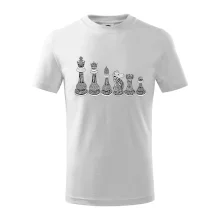 Šachové figurky v řadě - kreslené