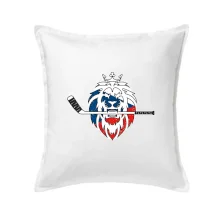 Lev s hokejkou v tlamě - Česká vlajka