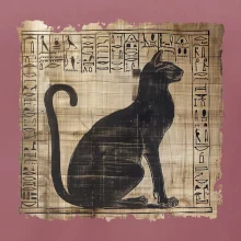 Egyptské hieroglyfy kočka