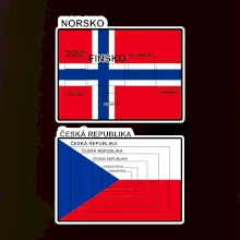 Norská a česká vlajka
