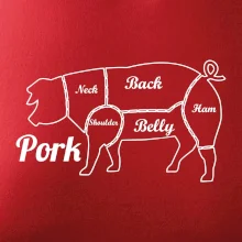 Prase nákres rozřezání