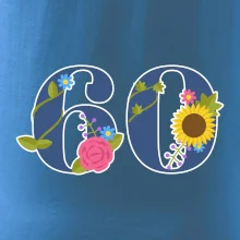 Květinové číslo kreslené - 60