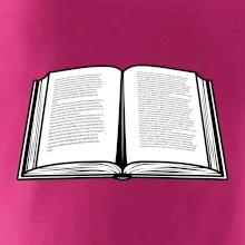 Kniha černobílá otevřená s textem