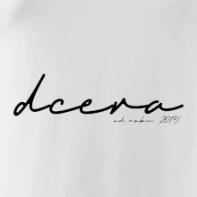 Psací nápis syn - dcera s ročníkem