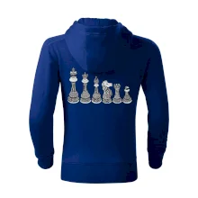 Šachové figurky v řadě - kreslené