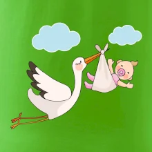 Čáp čekáme miminko - holka