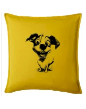 Černobílá karikatura Jack Russell teriér