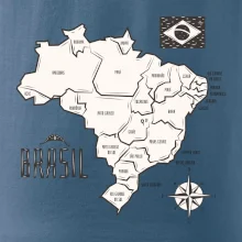 Brazílie mapa s názvy regionů Brazílie mapa s názvy regionů
