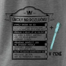 Vintage nápis Triko na rozlučku s úkoly pro ženicha